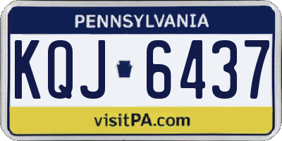 PA license plate KQJ6437