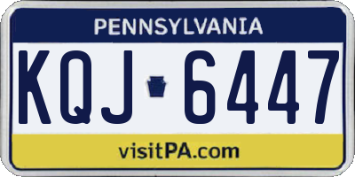 PA license plate KQJ6447
