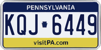 PA license plate KQJ6449