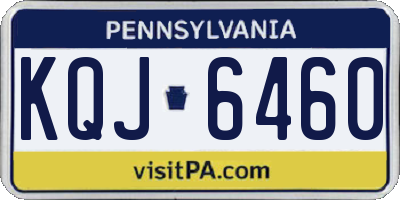 PA license plate KQJ6460