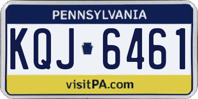 PA license plate KQJ6461