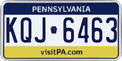 PA license plate KQJ6463