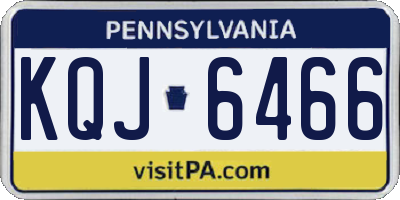 PA license plate KQJ6466