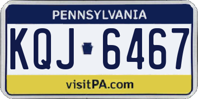 PA license plate KQJ6467