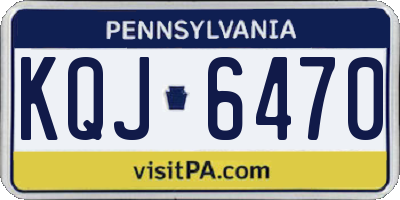 PA license plate KQJ6470