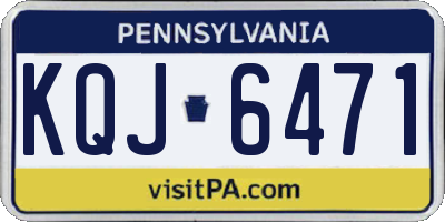 PA license plate KQJ6471