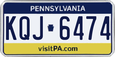 PA license plate KQJ6474