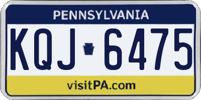 PA license plate KQJ6475