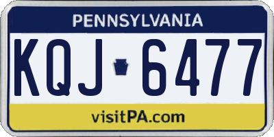 PA license plate KQJ6477