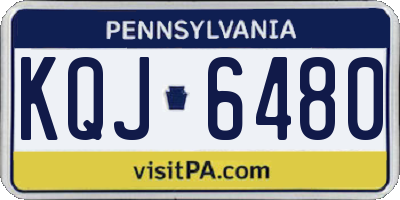 PA license plate KQJ6480