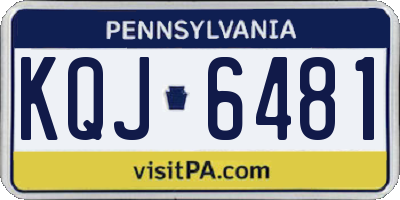 PA license plate KQJ6481