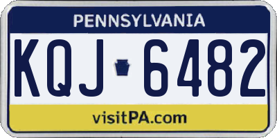PA license plate KQJ6482