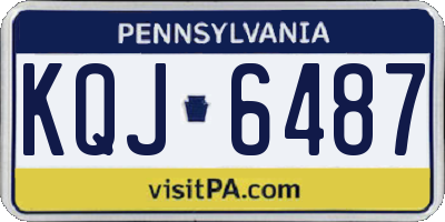 PA license plate KQJ6487