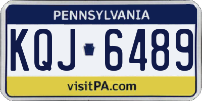 PA license plate KQJ6489
