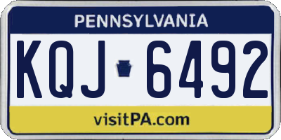 PA license plate KQJ6492