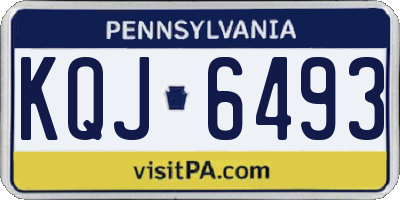 PA license plate KQJ6493