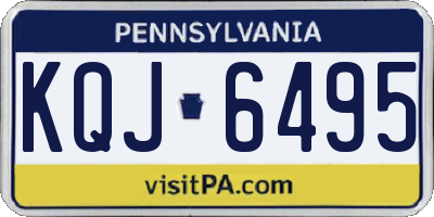 PA license plate KQJ6495