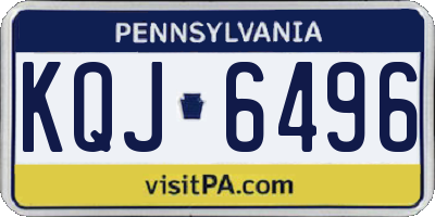 PA license plate KQJ6496