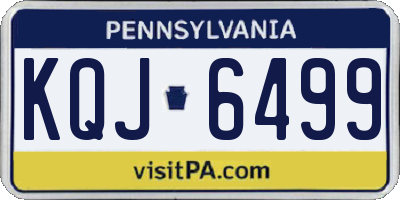 PA license plate KQJ6499