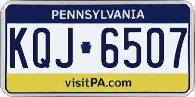 PA license plate KQJ6507