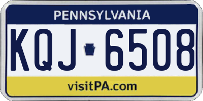 PA license plate KQJ6508