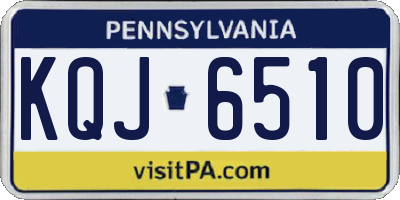PA license plate KQJ6510