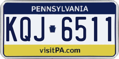 PA license plate KQJ6511