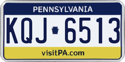PA license plate KQJ6513