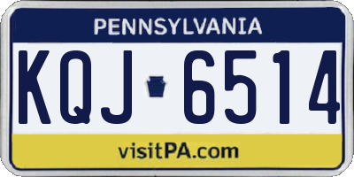 PA license plate KQJ6514
