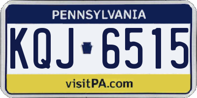 PA license plate KQJ6515