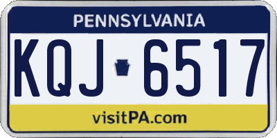 PA license plate KQJ6517