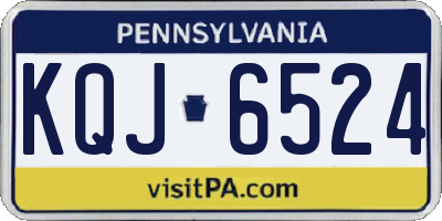 PA license plate KQJ6524