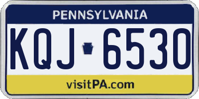 PA license plate KQJ6530