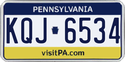 PA license plate KQJ6534
