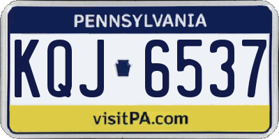 PA license plate KQJ6537