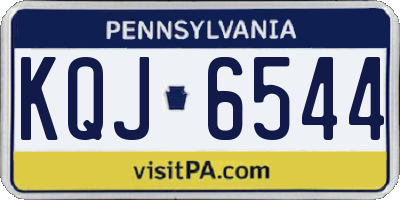 PA license plate KQJ6544