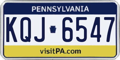 PA license plate KQJ6547