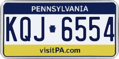 PA license plate KQJ6554