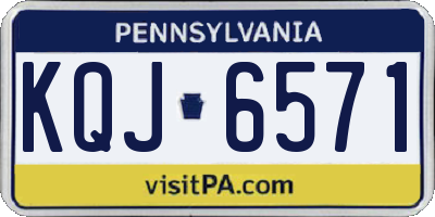 PA license plate KQJ6571