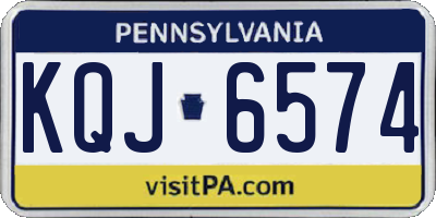 PA license plate KQJ6574