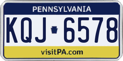 PA license plate KQJ6578