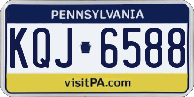 PA license plate KQJ6588
