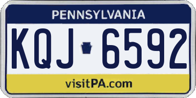 PA license plate KQJ6592