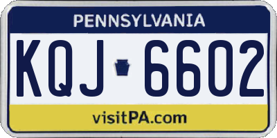 PA license plate KQJ6602