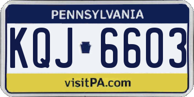 PA license plate KQJ6603