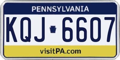 PA license plate KQJ6607