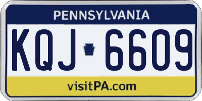 PA license plate KQJ6609