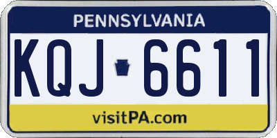 PA license plate KQJ6611