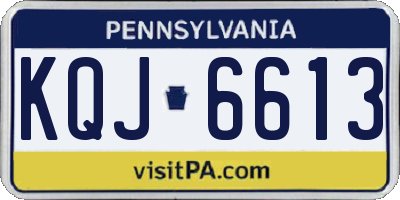 PA license plate KQJ6613