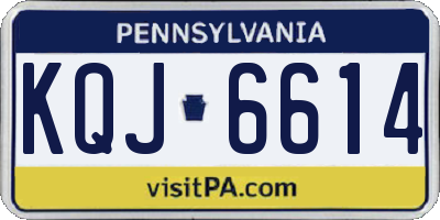 PA license plate KQJ6614
